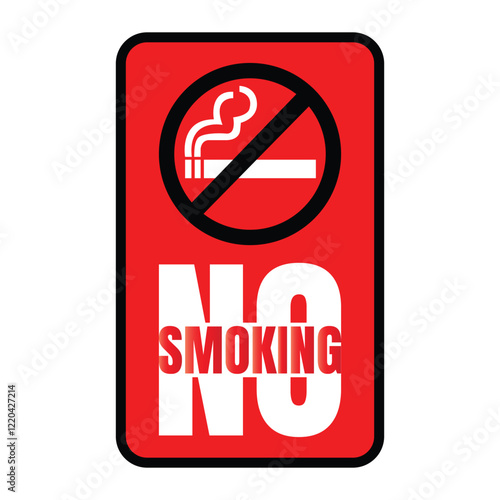 No smoking icon sign, Smoking banned here vector design, Smoking prohibited sign illustration