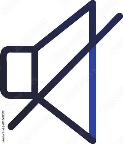 High-Quality Mute Symbol for Volume Control & Digital Interfaces"