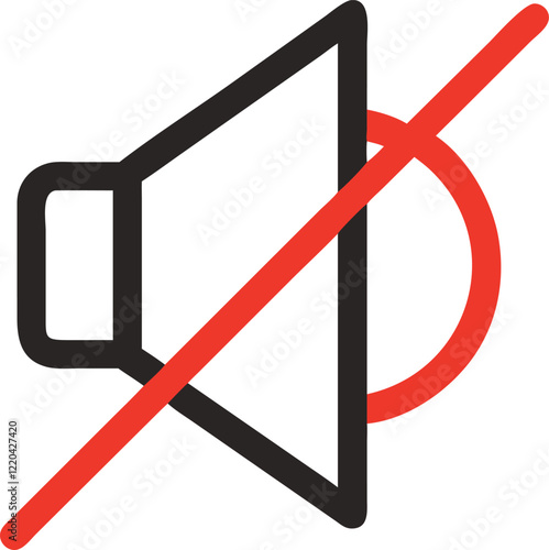 High-Quality Mute Symbol for Volume Control & Digital Interfaces"