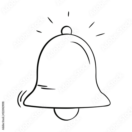 Hand-drawn ringing bell illustration
