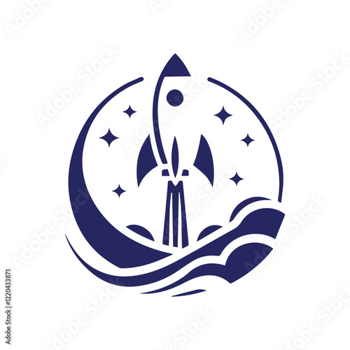 Rocket, Laucher space for logo, icon, symbol, sign, clip art design