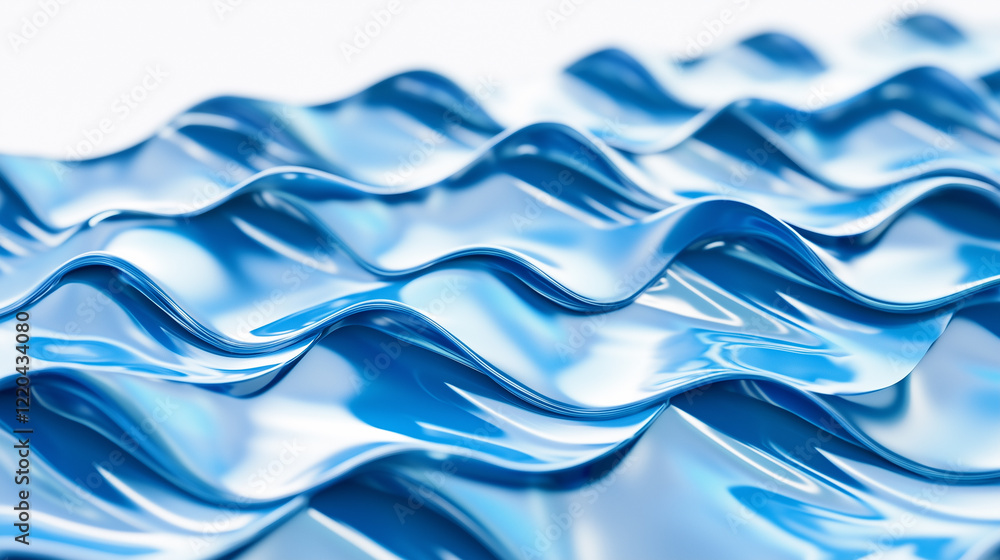 Fototapeta premium abstract wavy blue futuristic background