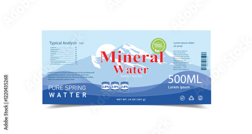 water bottle label design Vector illustration