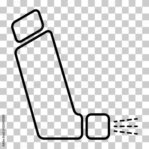 Asthma inhaler design icon, medicine health care sign, graphic vector illustration .