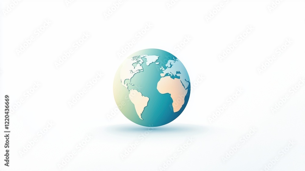 earth icon A simple blue and green Earth icon, isolated on a white background, minimalist design. earth icon A simple blue and green Earth icon, isolated on a white background, minimalist design.