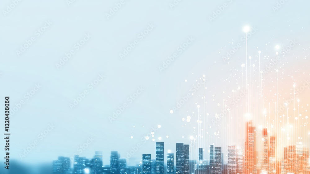 financial chart background Financial chart overlaid on a cityscape, representing the connection between finance and urban development. financial chart background Financial chart overlaid on a cityscape, representing the connection between finance and urban development.