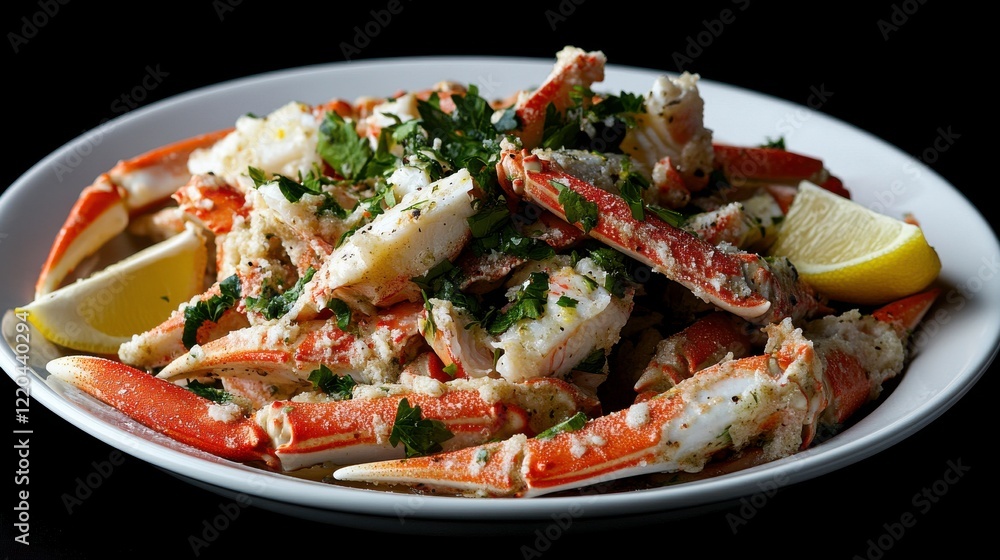 Delicious Crab Dishes with Garlic Butter and Lemon Wedges Delicious Crab Dishes with Garlic Butter and Lemon Wedges