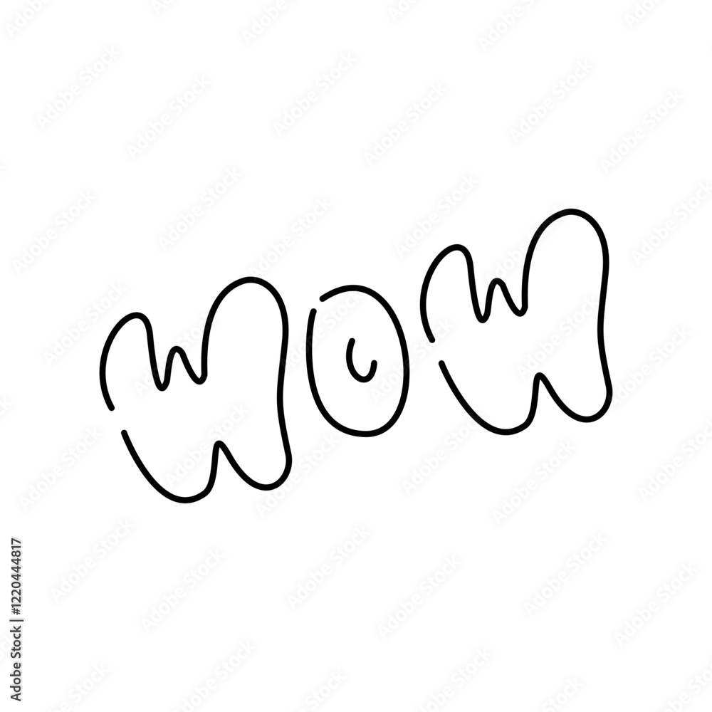 Obraz premium wow word design