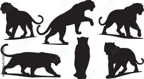 Panther silhouettes
