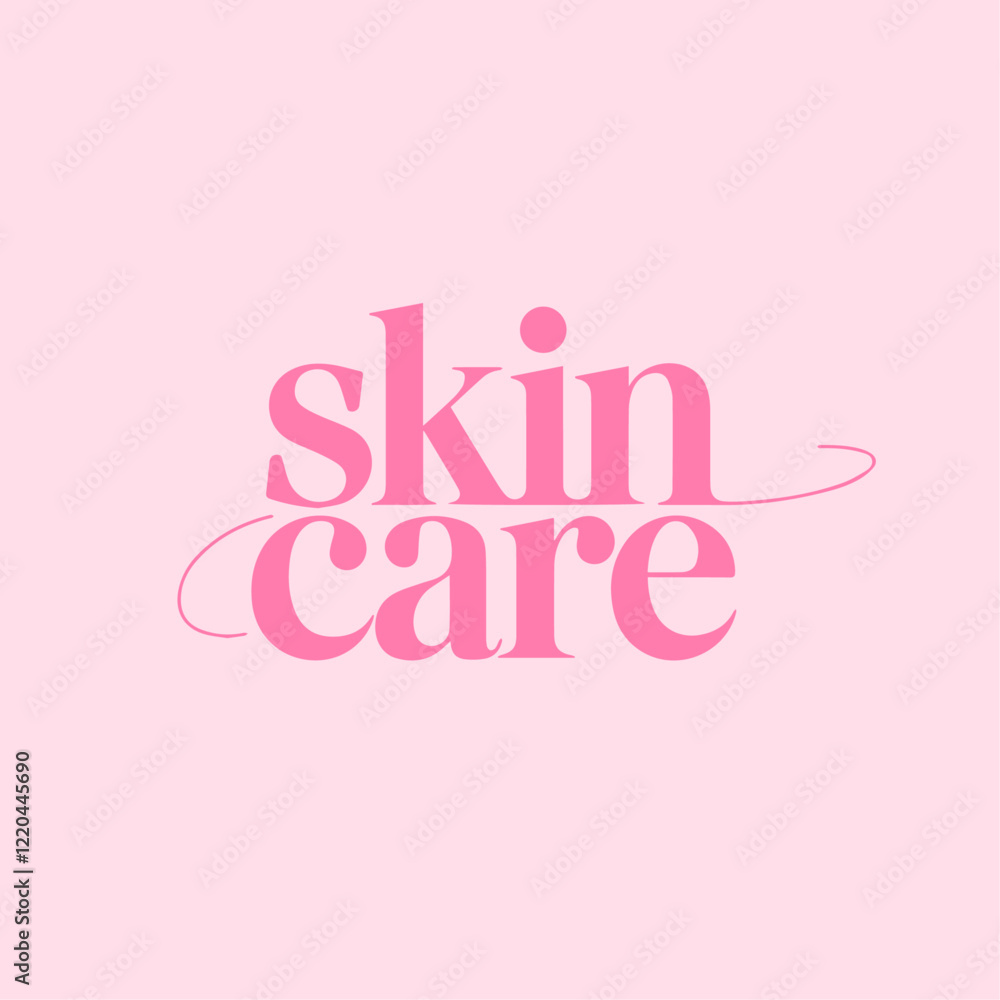 Skin Care Typography Text Vector Template Illustration Background for Beauty, Wellness, and Cosmetics Branding, Featuring Skincare Products, Facial Treatment, and Health Care Designs Skin Care Typography Text Vector Template Illustration Background for Beauty, Wellness, and Cosmetics Branding, Featuring Skincare Products, Facial Treatment, and Health Care Designs