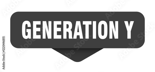 generation y sticker. generation y sign on transparent background