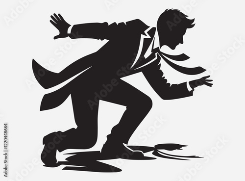 Prankster's Shadow Silhouette Against a Dark and Mysterious Background