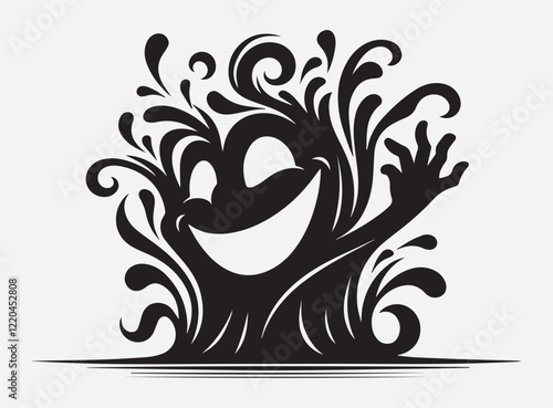 The Silly Shade Silhouette in the Dark with a Fun and Mysterious Shadow Background