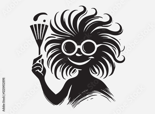 The Silly Shade Silhouette in the Dark with a Fun and Mysterious Shadow Background