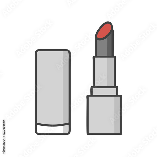 Simple lipstick icon with grey design