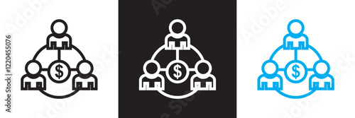 Competitor icon set. Containing competition, opponent, comparison and ranking.   isolated on white and black background. vector illustration. EPS10