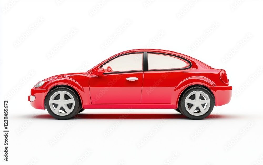 Obraz premium 3D icon car isolated on a white background