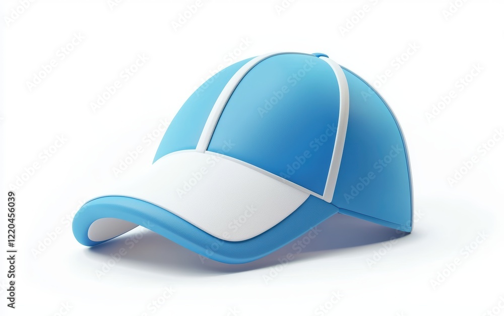 3D icon cartoon baseball cap isolated on a white background 3D icon cartoon baseball cap isolated on a white background