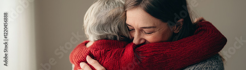 Close up of grandparents hugging grandchildren, showing love and warmth