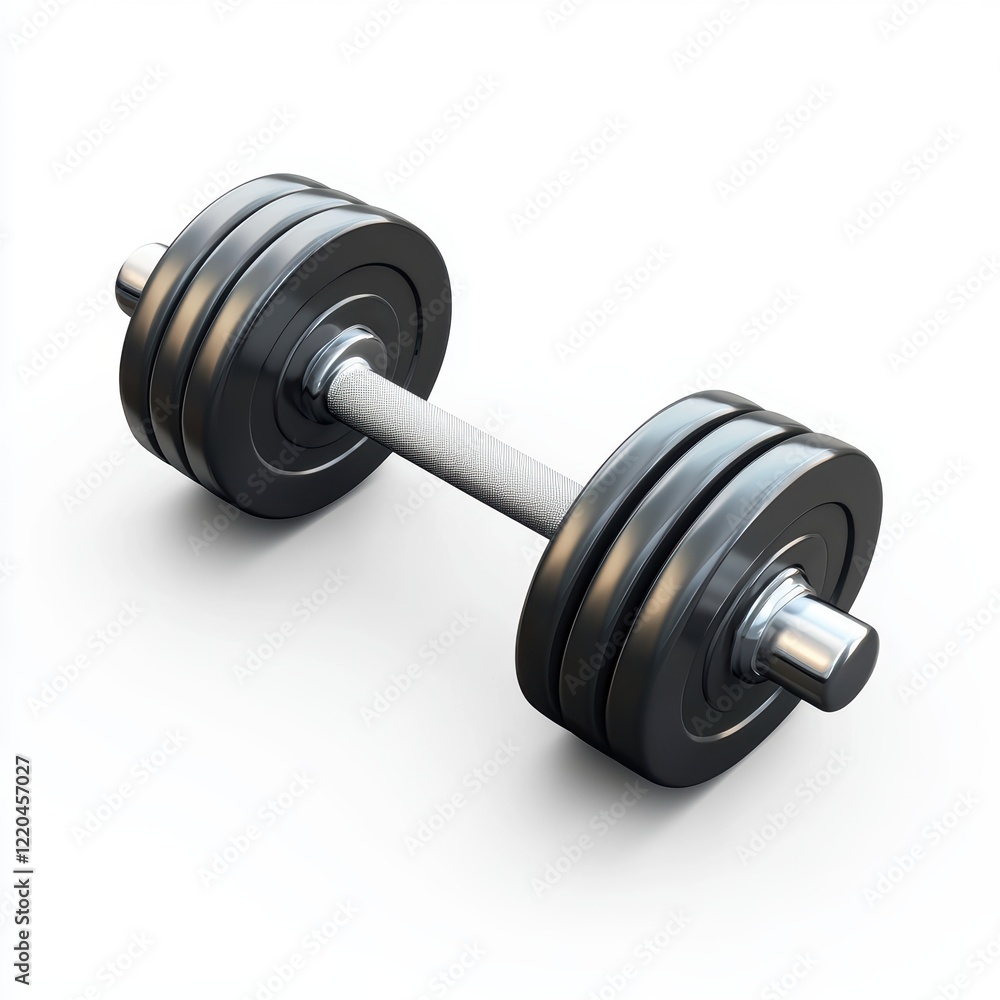 3D icon cartoon dumbbells with shadow effect isolated on a white background 3D icon cartoon dumbbells with shadow effect isolated on a white background