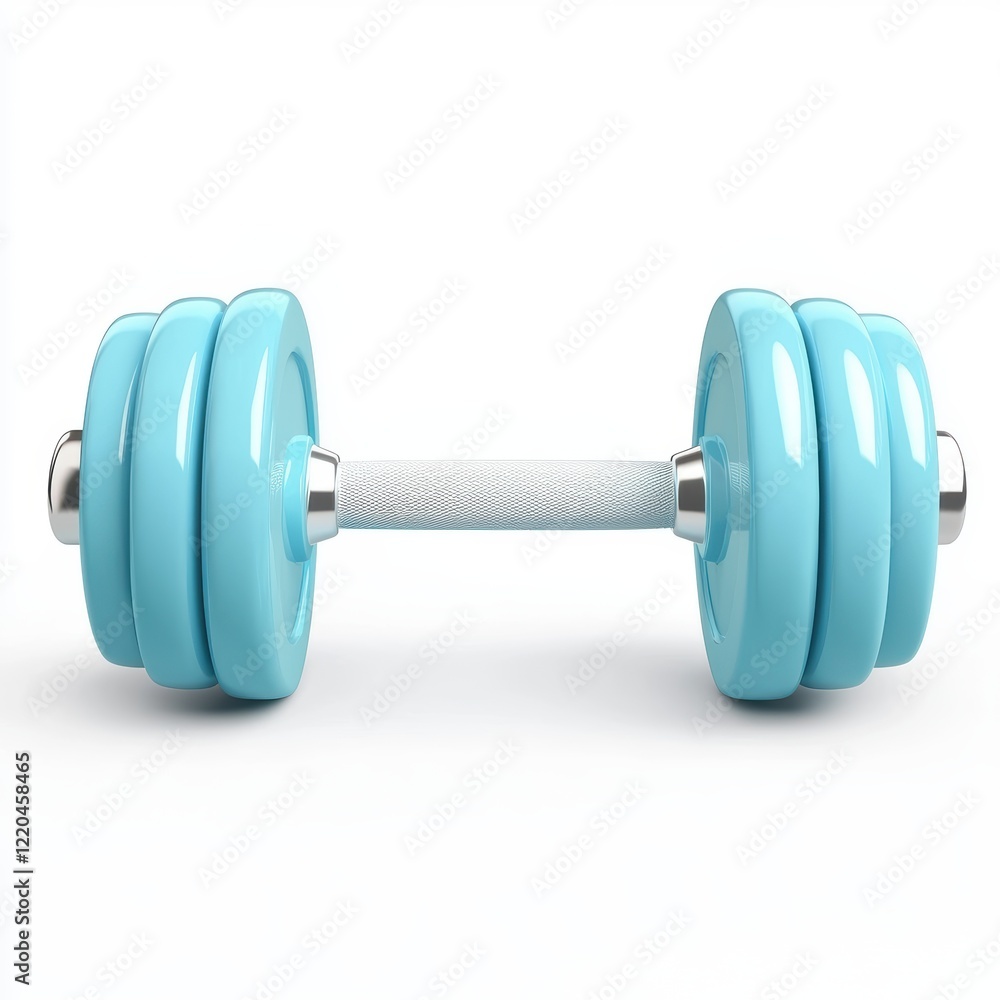 3D icon cartoon dumbbells with shadow effect isolated on a white background 3D icon cartoon dumbbells with shadow effect isolated on a white background