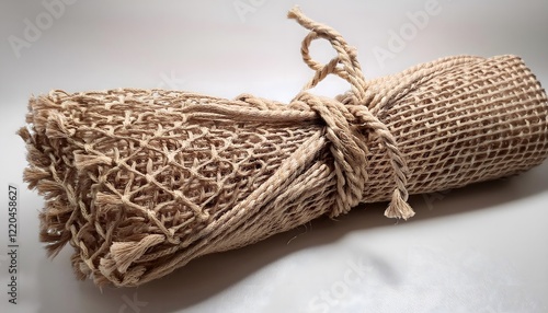 Natural Fiber Net with Traditional Knots photo