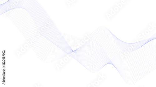 Digital frequency track equalizer. Stylized line art background. Vector illustration. Wave with lines created using blend tool. Curved wavy line, 