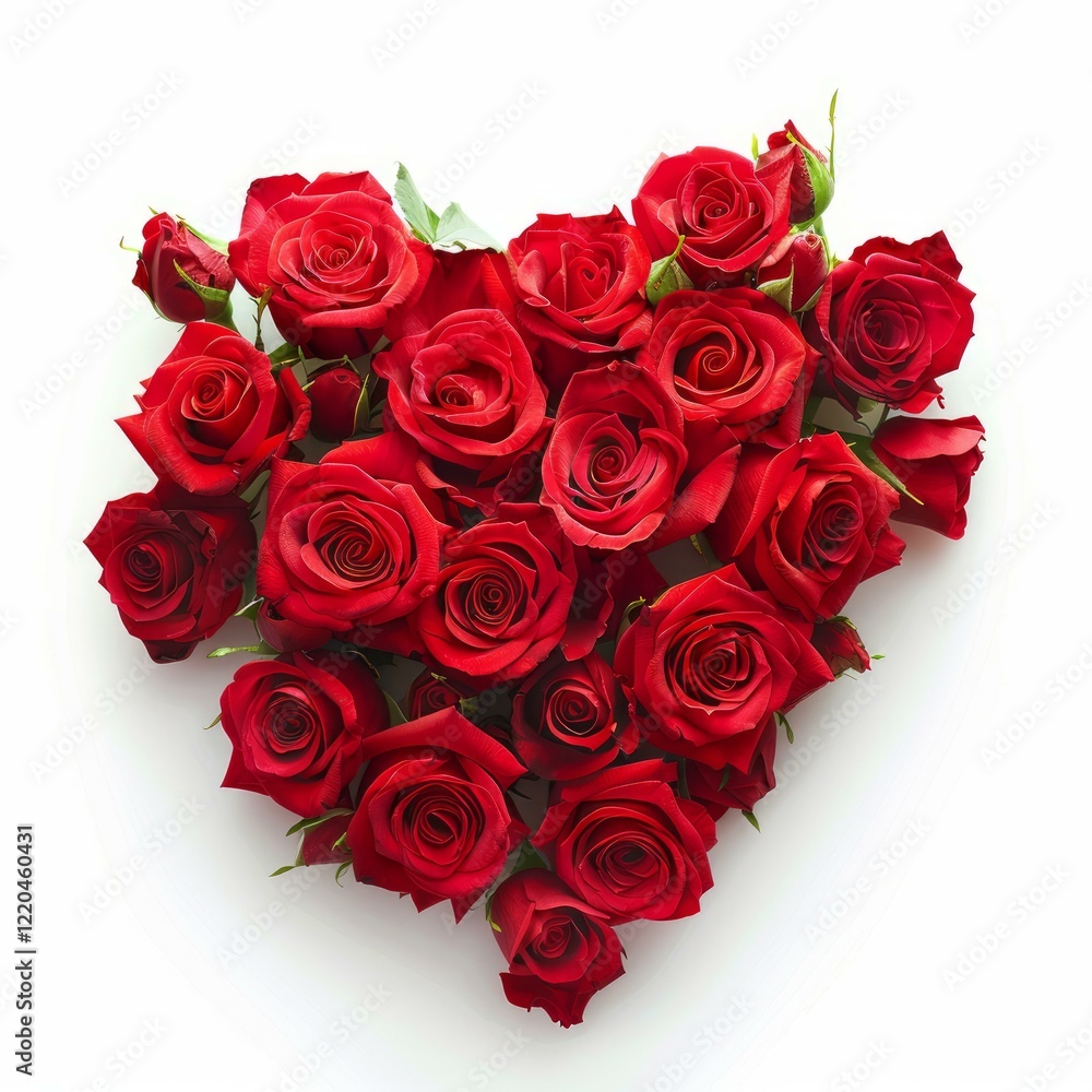 Red roses forming a heart shape, conveying love, passion, and romance Red roses forming a heart shape, conveying love, passion, and romance