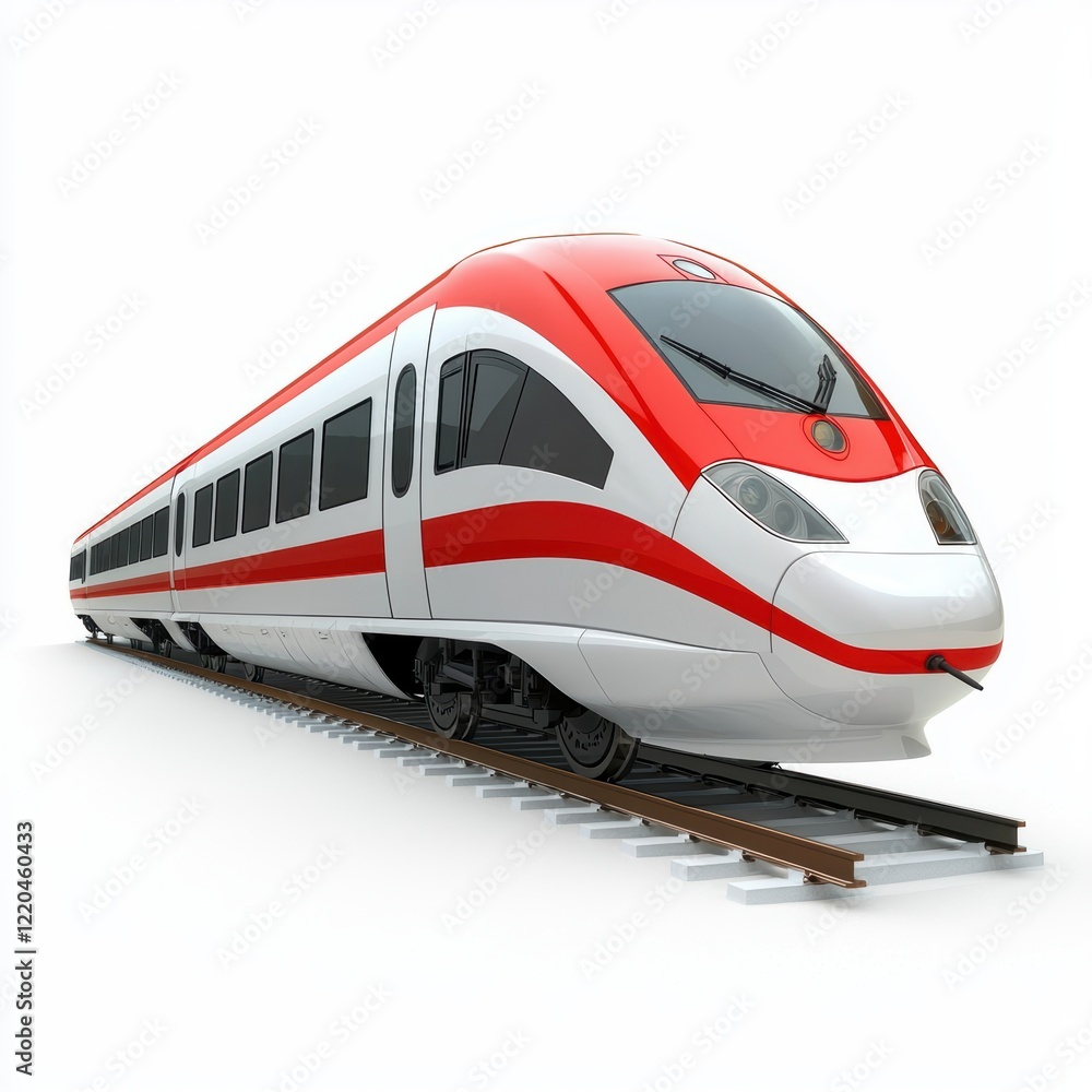 3D icon cartoon high-speed train with sleek lines, isolated on a white background --quality 2 3D icon cartoon high-speed train with sleek lines, isolated on a white background --quality 2