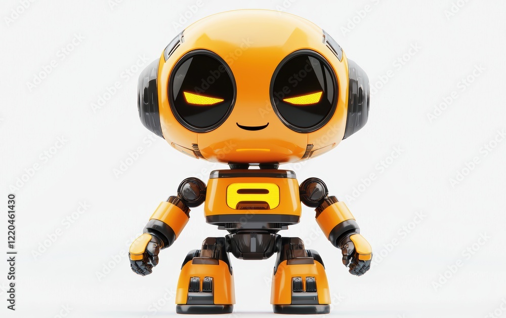 3D icon cartoon robot isolated on a white background 3D icon cartoon robot isolated on a white background