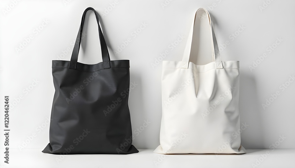 A canvas bag mockup featuring a fabric tote with sturdy handles A canvas bag mockup featuring a fabric tote with sturdy handles