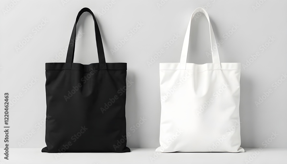 A canvas bag mockup featuring a fabric tote with sturdy handles A canvas bag mockup featuring a fabric tote with sturdy handles