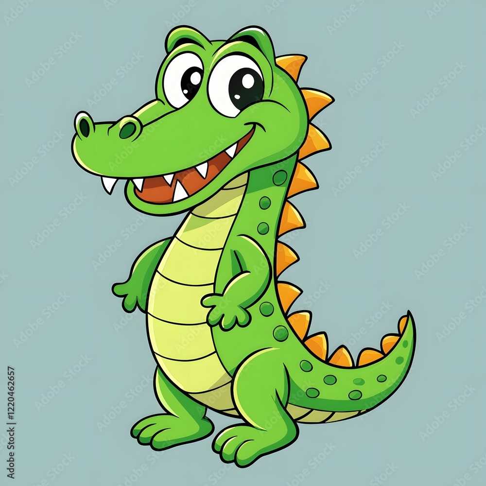 Fototapeta premium green dragon cartoon