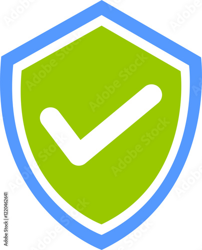 Sheild check mark logo icon on a white background.