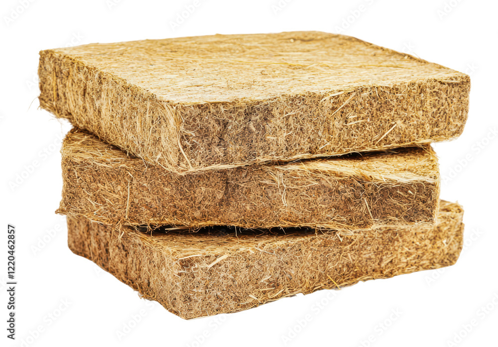 PNG Natural fiber building materials stacked for use