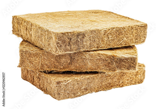 Obraz na płótnie PNG Natural fiber building materials stacked for use w salonie