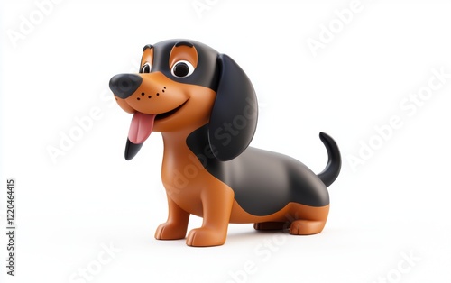 3D icon dog isolated on a white background photo