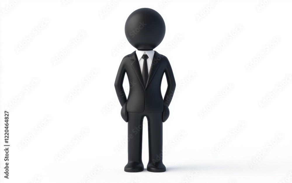 3D icon man isolated on a white background 3D icon man isolated on a white background