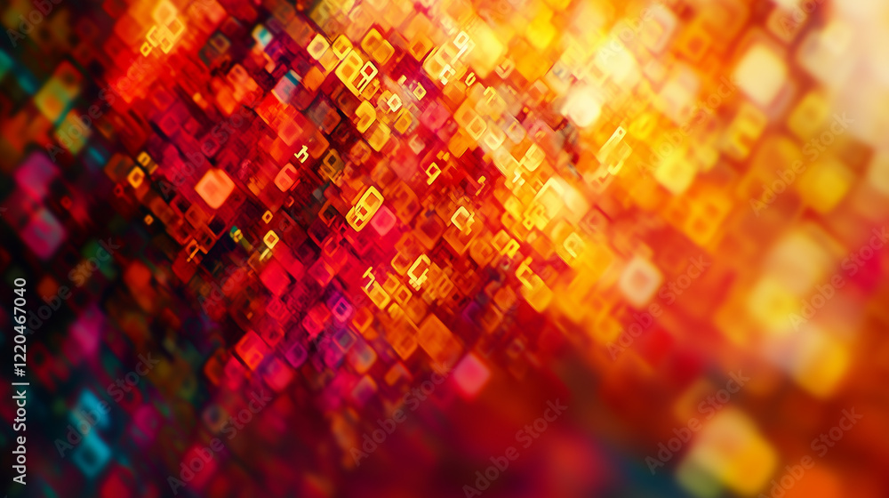Cryptographic Pattern. An abstraction featuring blurred codes or symbols, forming an enigmatic background, hinting at blockchain and security technologies. Cryptographic Pattern. An abstraction featuring blurred codes or symbols, forming an enigmatic background, hinting at blockchain and security technologies.
