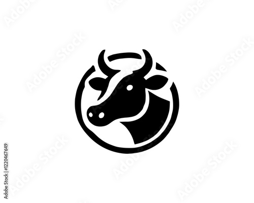 Cow logo vector. Animal farm. Cow icon. Dairy product symbol vector illustration. photo