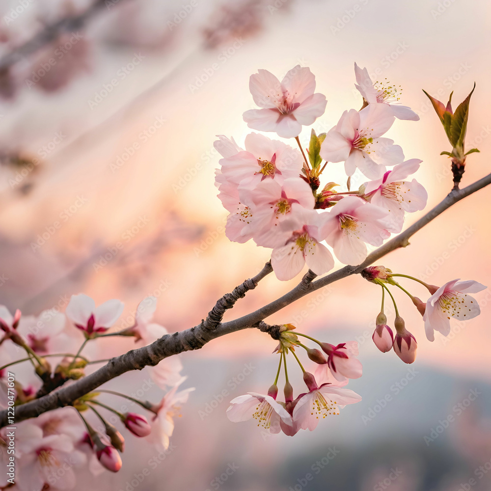 water color cherry blossom sakura branch of tree water color cherry blossom sakura branch of tree