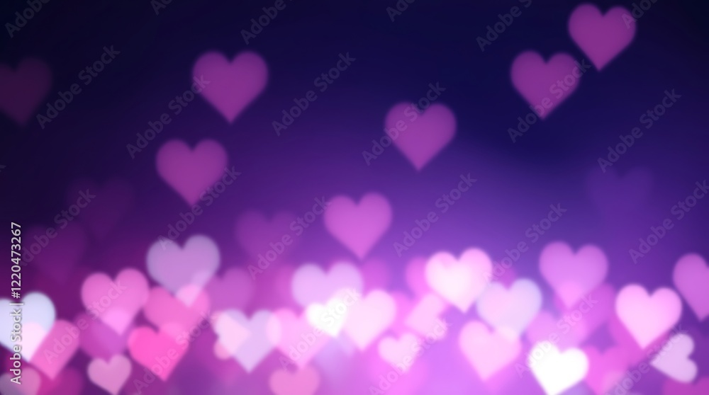 Glowing pink hearts, blurred bokeh effect, purple gradient background, soft focus, dreamy atmosphere, Valentine's Day theme, romantic mood, abstract love concept, digital art, ethereal lighting, paste Glowing pink hearts, blurred bokeh effect, purple gradient background, soft focus, dreamy atmosphere, Valentine's Day theme, romantic mood, abstract love concept, digital art, ethereal lighting, paste