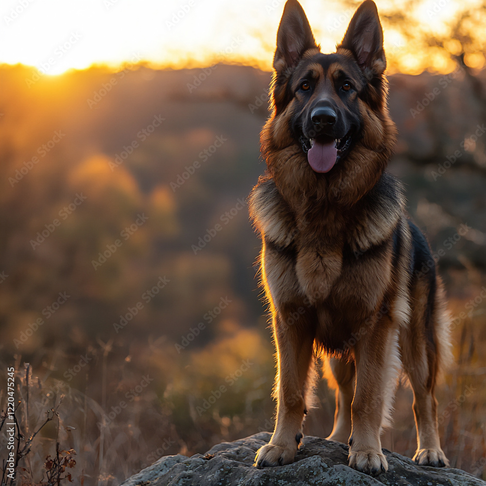 german shepherd standing rock german shepherd standing rock