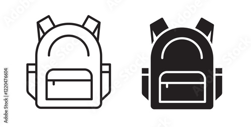 Backpack icons pack for ui designs