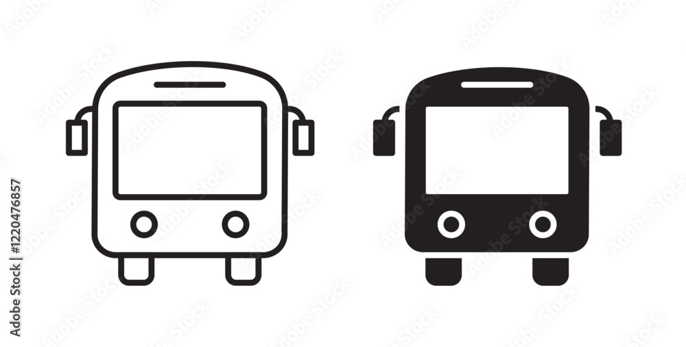 Bus icons pack for ui designs Bus icons pack for ui designs