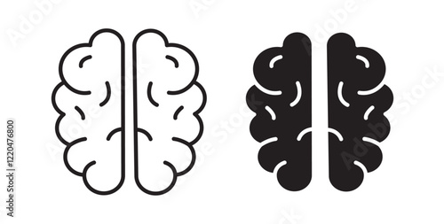 Brain icons pack for ui designs