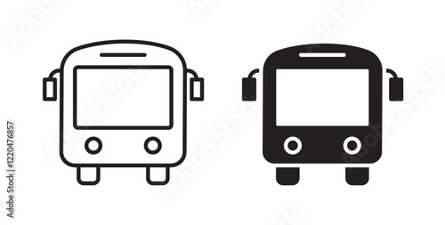 Bus icons pack for ui designs