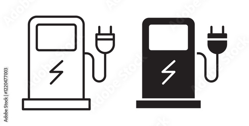 Charging station icons pack for ui designs