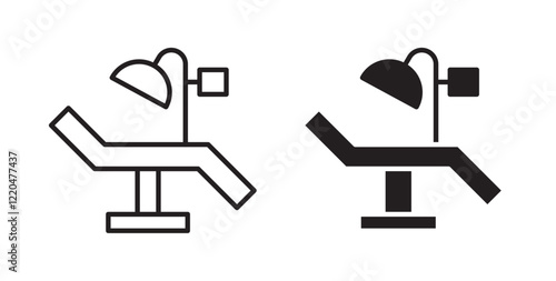 Dentist chair icons pack for ui designs