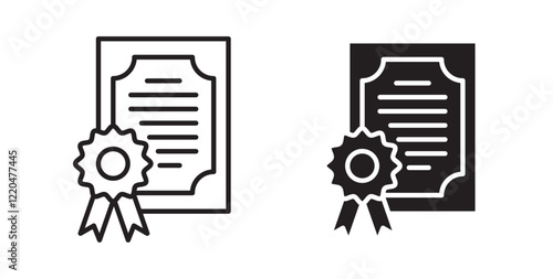 Diploma icons pack for ui designs